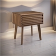 Modway Particleboard Walnut Nightstand Rectangular Smooth Wood Grain Laminate 21.5