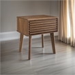 Modway Particleboard Walnut Nightstand Rectangular Smooth Wood Grain Laminate 21.5