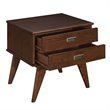 Allora Solid Wood End Table in Auburn Brown