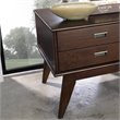 Allora Solid Wood End Table in Auburn Brown