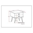 Allora Solid Wood End Table in Auburn Brown