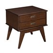 Allora Solid Wood End Table in Auburn Brown