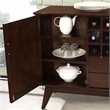 Allora Solid Wood Sideboard and Wine Rack in Auburn Brown