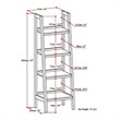 Allora 4 Shelf Solid Wood Ladder Bookcase in Saddle Brown