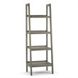 Allora 4 Shelf Solid Wood Ladder Bookcase in Saddle Brown