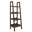 Allora 4 Shelf Solid Wood Ladder Bookcase in Saddle Brown