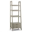 Allora 4 Shelf Solid Wood Ladder Bookcase in Saddle Brown
