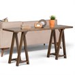 Allora Solid Wood Console Table in Medium Saddle Brown