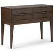 Allora Wooden Hallway Console Table in Walnut Brown
