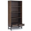 Allora 4 Shelf Wooden Bookcase in Walnut