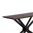 Allora Modern Wood Console Table in Brushed Coffee Bean Brown/Natural Black