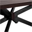Allora Mid-Century Metal Coffee Table in Brushed Coffee Bean/Natural Black