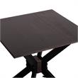 Allora Modern Wood End Table in Brushed Coffee Bean Brown/Black