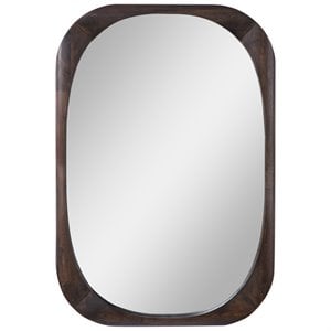 Allora Mid-Century Mirror in Dark Brown