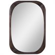 Allora Mid-Century Mirror in Dark Brown