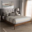 Allora Upholstered Queen Panel Platform Bed in Gray