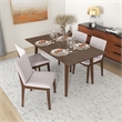 Allora Mid Century Modern Wood Large Dining Table in Brown Walnut
