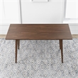 Allora Mid Century Modern Wood Large Dining Table in Brown Walnut