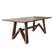 Allora Mid Century Modern Dining Table in Walnut Brown