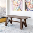 Allora Mid Century Modern Dining Table in Walnut Brown