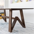 Allora Mid Century Modern Dining Table in Walnut Brown