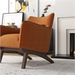 Allora 16.9'' Mid-Century Velvet Upholstered Tight Back Armchair in Orange