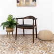 Allora Faux Leather Upholstered Dining Chair in Black/Walnut