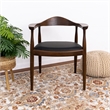 Allora Faux Leather Upholstered Dining Chair in Black/Walnut