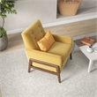 Allora Mid-Century Modern Tight Back Velvet Lounge Chair in Yellow