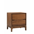Allora 2 Drawer Wood Night Stand in Walnut