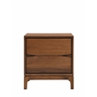 Allora 2 Drawer Wood Night Stand in Walnut