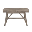 Allora 2-Drawer Small Transitional Wood Space Desk in Gray Wash