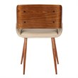 Allora Dining Chair in Walnut and Brown