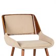 Allora Dining Chair in Walnut and Brown