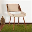 Allora Dining Chair in Walnut and Brown