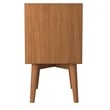 Allora Mid Century 2 Drawer Wood Nightstand in Chestnut