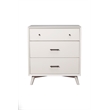 Allora Mid Century Modern Wood 3 Drawer Small Chest in White