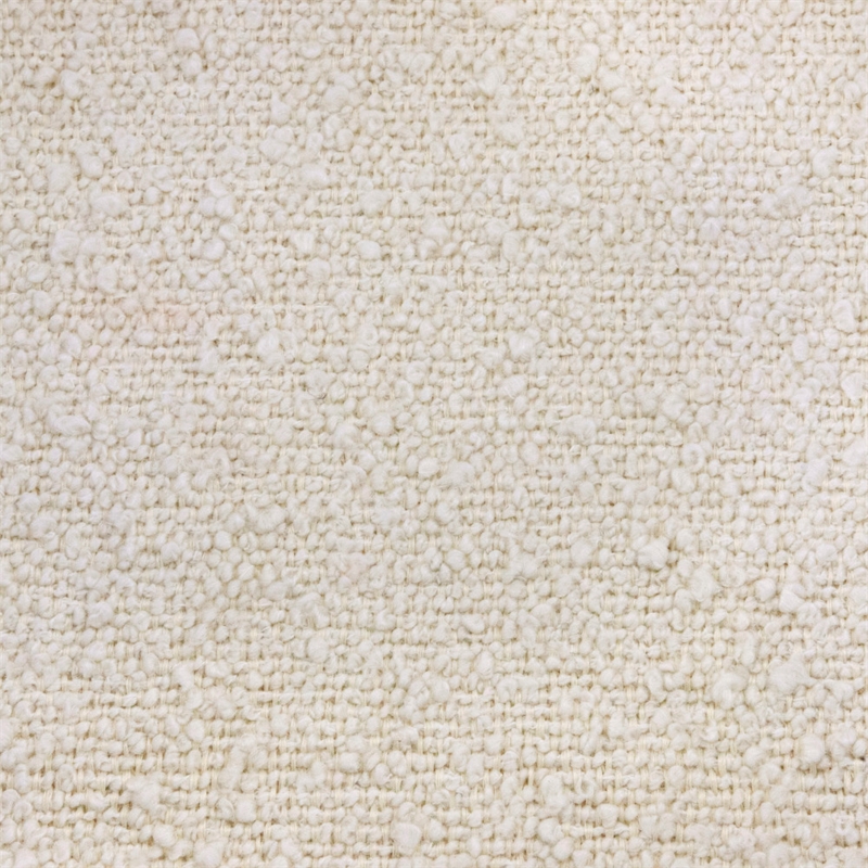 Allora Polyester Fabric Upholstered Rocker in White Boucle with Light Legs