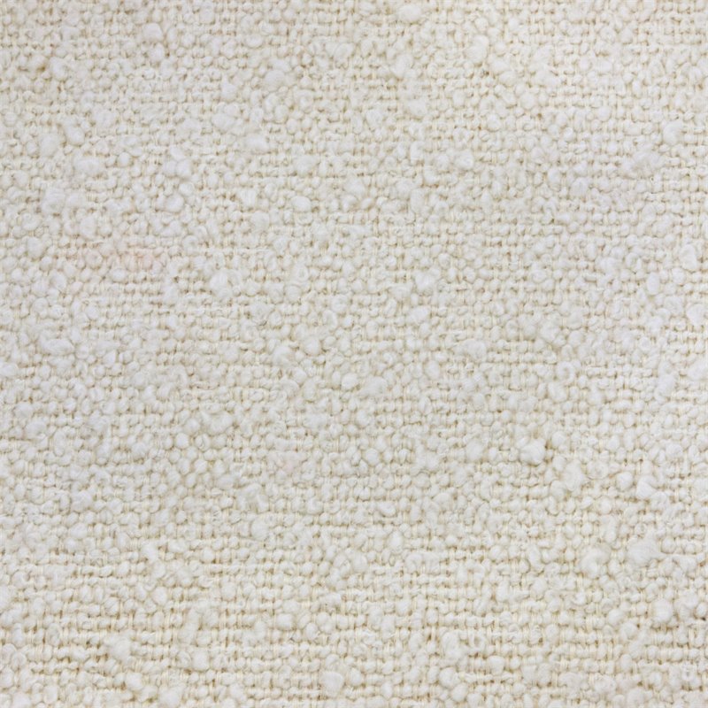 Allora Polyester Fabric Upholstered Rocker in White Boucle with Light Legs