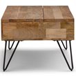 Allora Rectangle Wood Lift Top Coffee Table in Natural/Black
