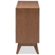 Allora 6 Drawer Double Dresser in White and Walnut