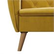 Tallulah Velvet Mustard Yellow Sofa Bed Rectangular Convertible 83