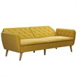 Tallulah Velvet Mustard Yellow Sofa Bed Rectangular Convertible 83