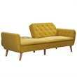 Tallulah Velvet Mustard Yellow Sofa Bed Rectangular Convertible 83