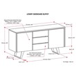 Allora Buffet in Distressed Charcoal Brown