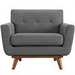 Allora Tufted Upholstered Accent Chair in Gray