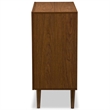 Allora Contemporary 3-Drawer Engineered Wood Chest in White/Walnut