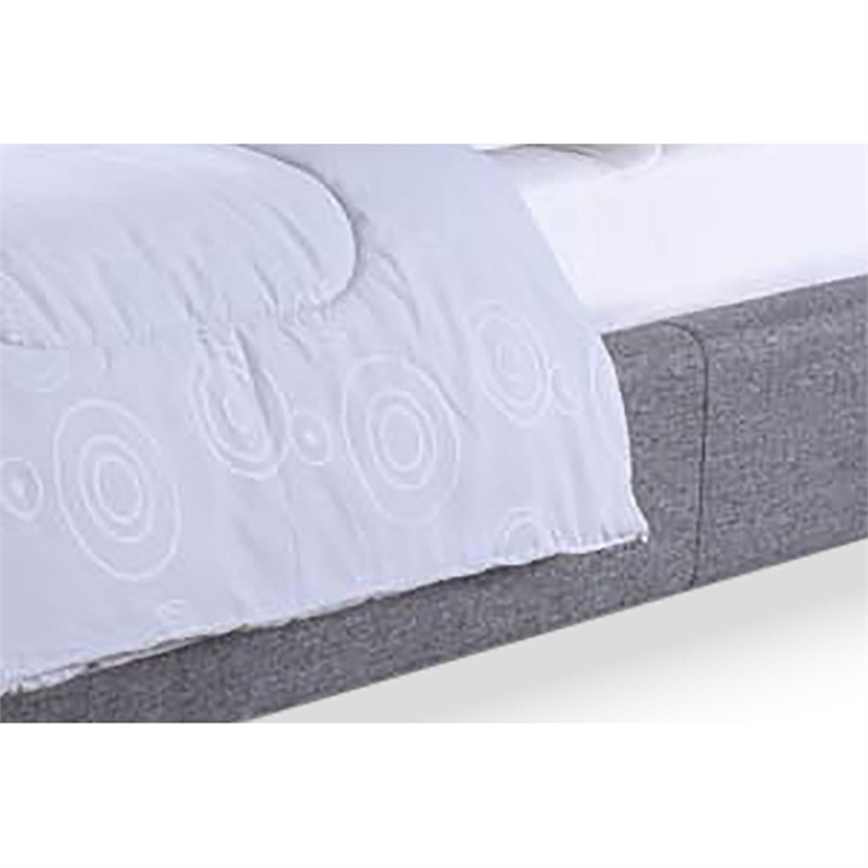 Allora Upholstered King Platform Bed in Gray