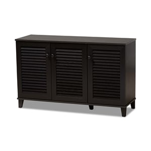 Allora 5 Shelf Shoe Cabinet in Espresso