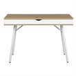 Allora Workstation with Cord Management and Storage in Pine